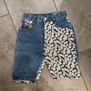 Floral Denim Kids Shorts